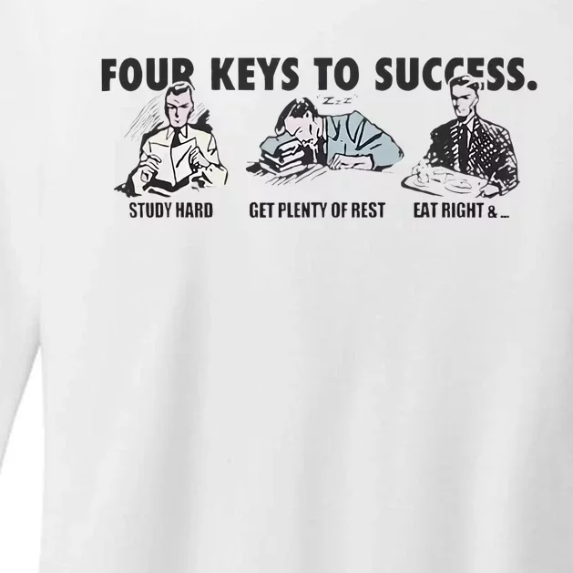 Four Keys To Success Womens CVC Long Sleeve Shirt