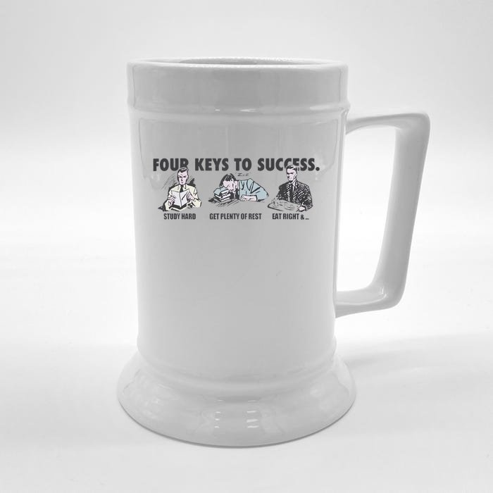 Four Keys To Success Front & Back Beer Stein