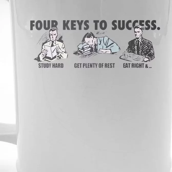 Four Keys To Success Front & Back Beer Stein