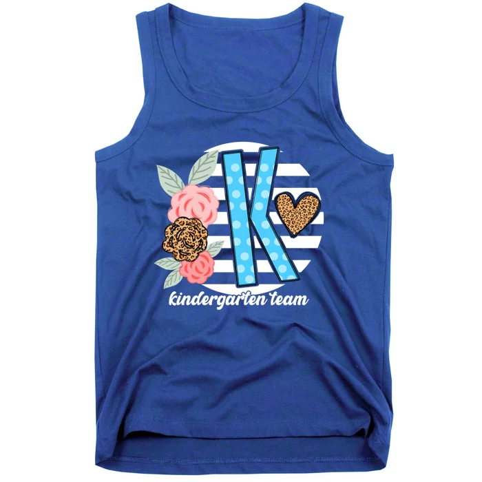 Floral Kindergarten Team Cool Gift 1St Day Of Kindergarten Gift Tank Top