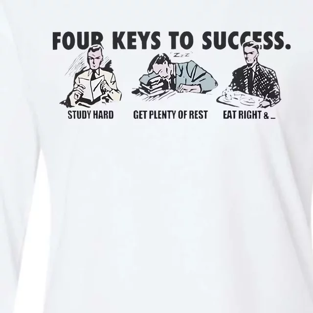 Four Keys To Success Womens Cotton Relaxed Long Sleeve T-Shirt