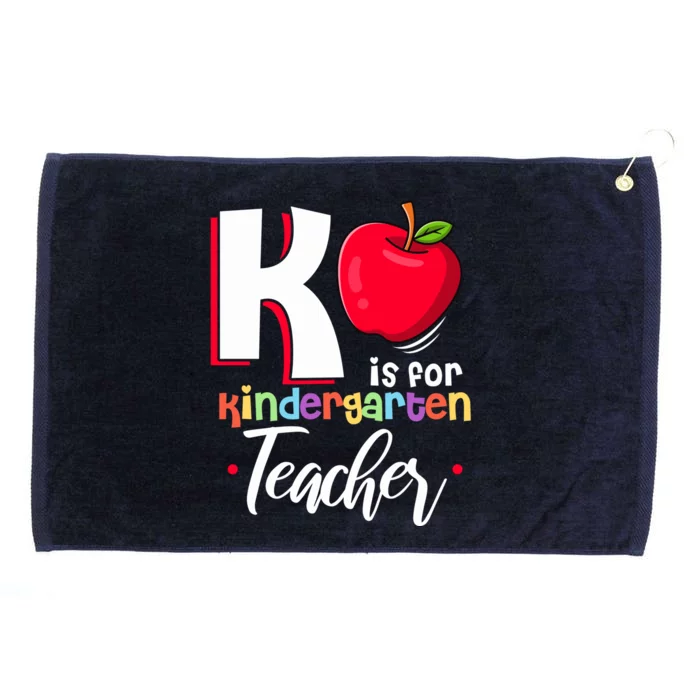 Funny K Teacher K Is For Kindergarten Teacher Cool Gift Grommeted Golf Towel