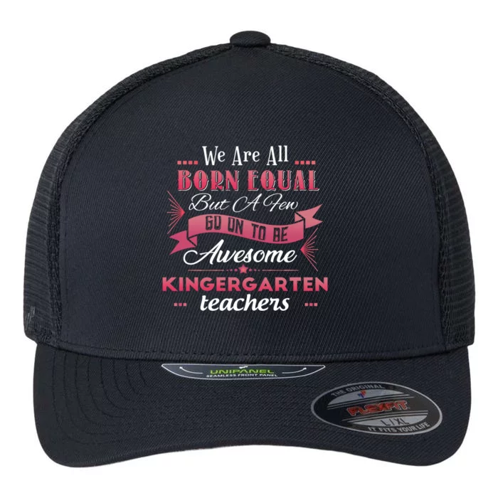 Funny Kindergarten Teacher Gift Flexfit Unipanel Trucker Cap