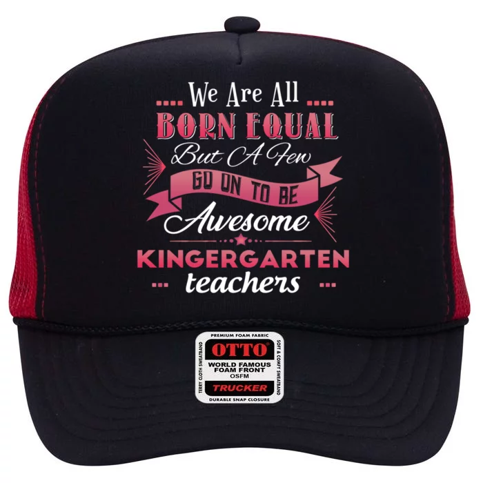 Funny Kindergarten Teacher Gift High Crown Mesh Trucker Hat