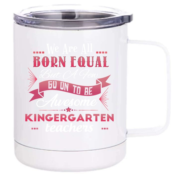 Funny Kindergarten Teacher Gift Front & Back 12oz Stainless Steel Tumbler Cup