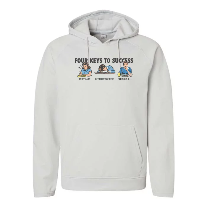 Four Keys To Success Performance Fleece Hoodie