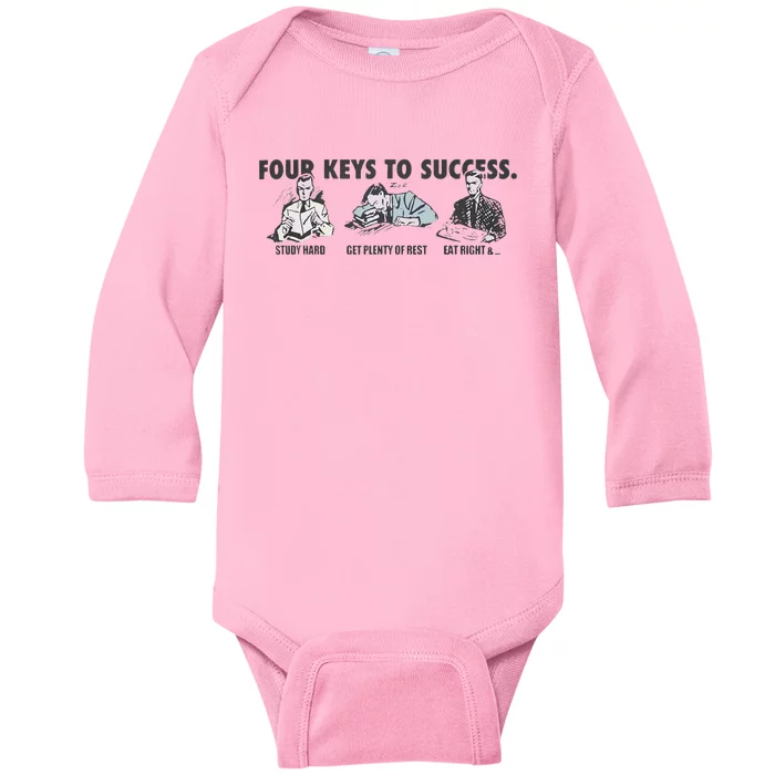 Four Keys To Success Baby Long Sleeve Bodysuit