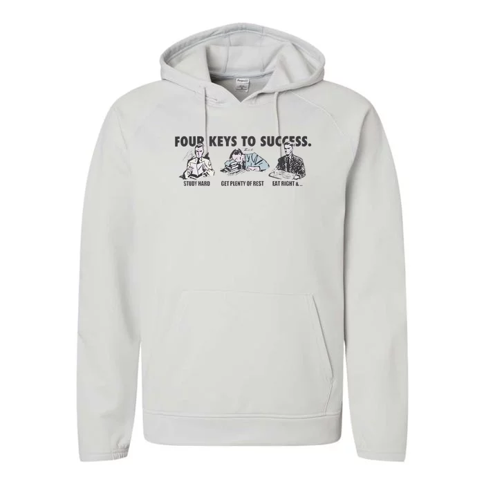 Four Keys To Success Performance Fleece Hoodie