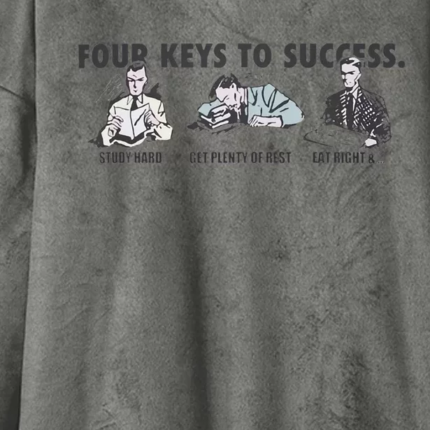 Four Keys To Success Hooded Wearable Blanket