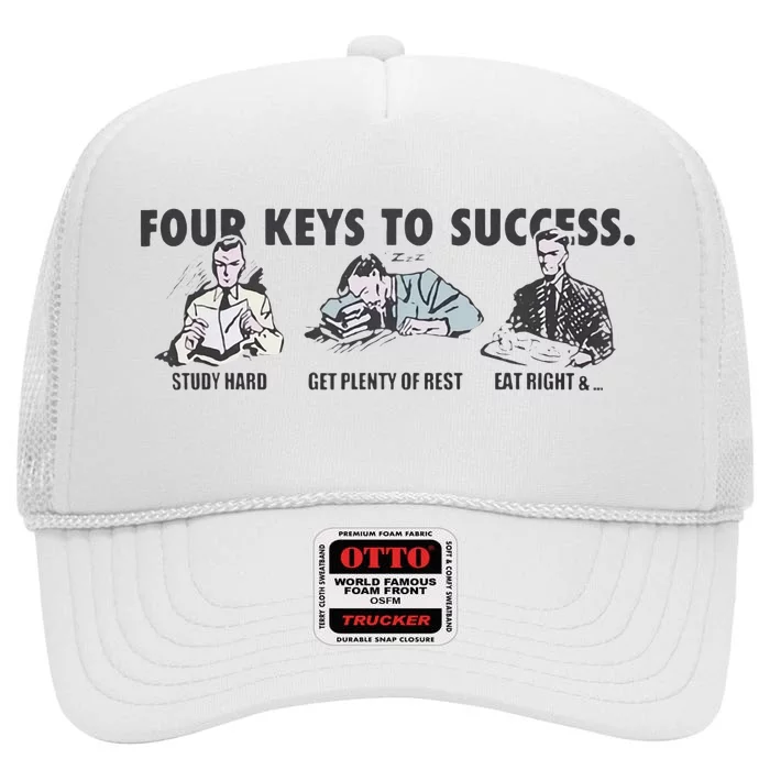 Four Keys To Success High Crown Mesh Trucker Hat