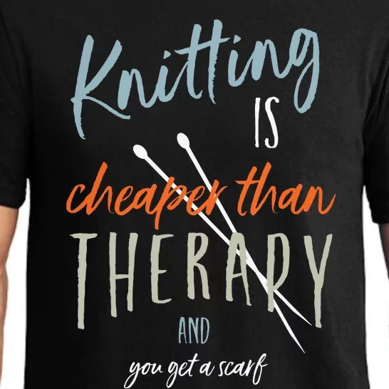 Funny Knitting Therapy Design Knitter Pajama Set