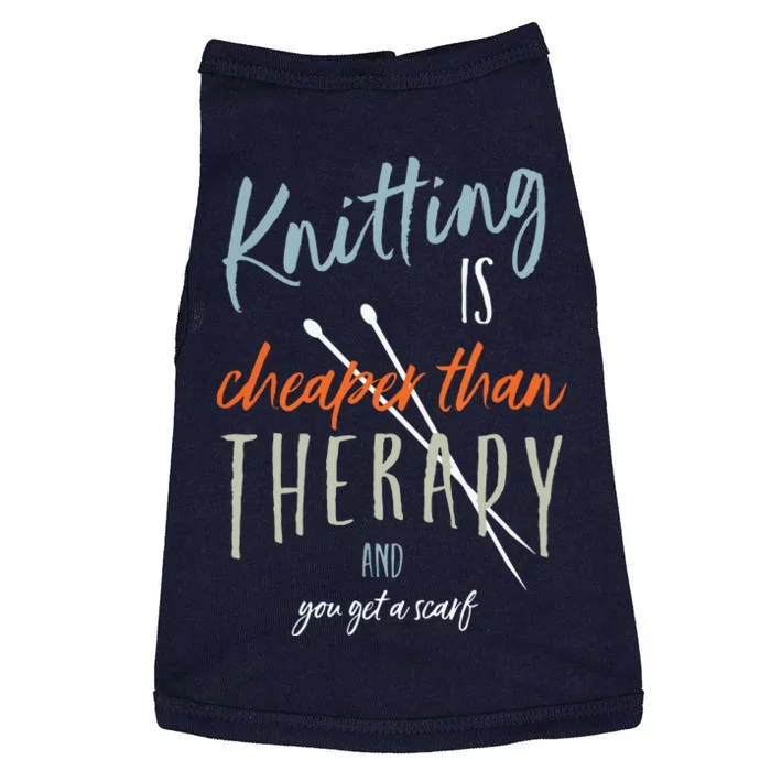 Funny Knitting Therapy Design Knitter Doggie Tank