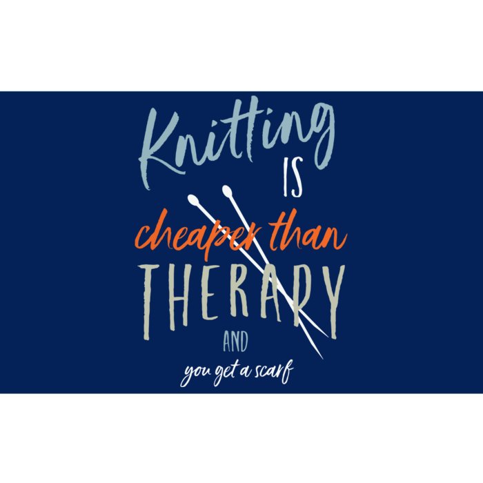 Funny Knitting Therapy Design Knitter Bumper Sticker