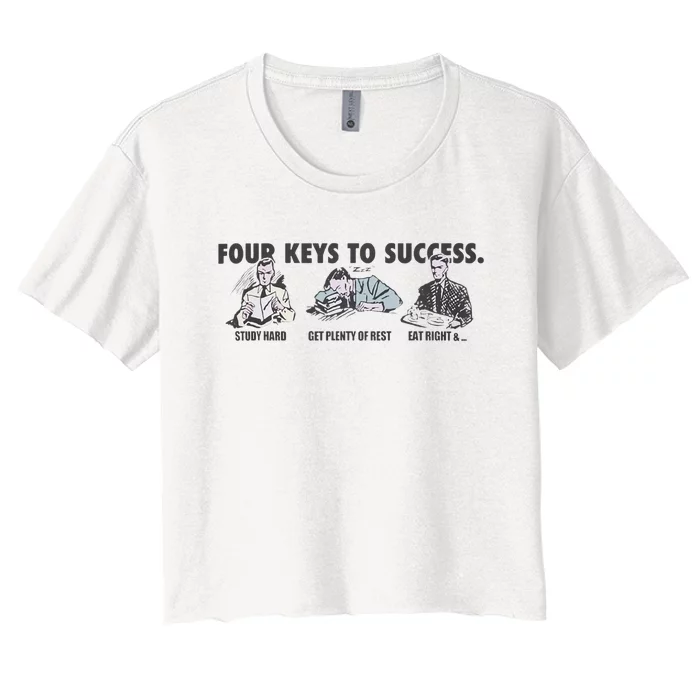 Four Keys To Success Women's Crop Top Tee