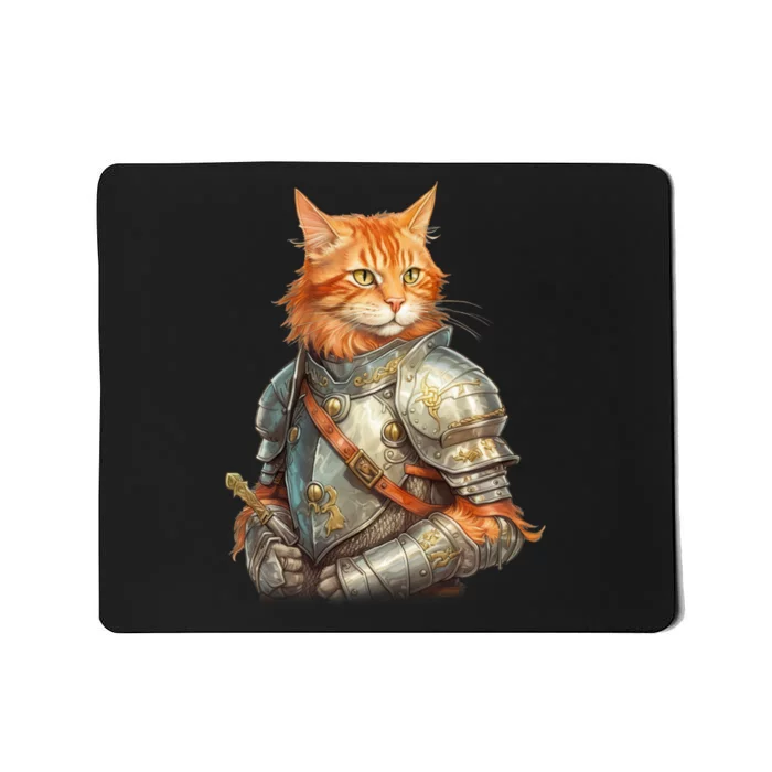 Feline Knight Templar The Crusader Cat Mousepad