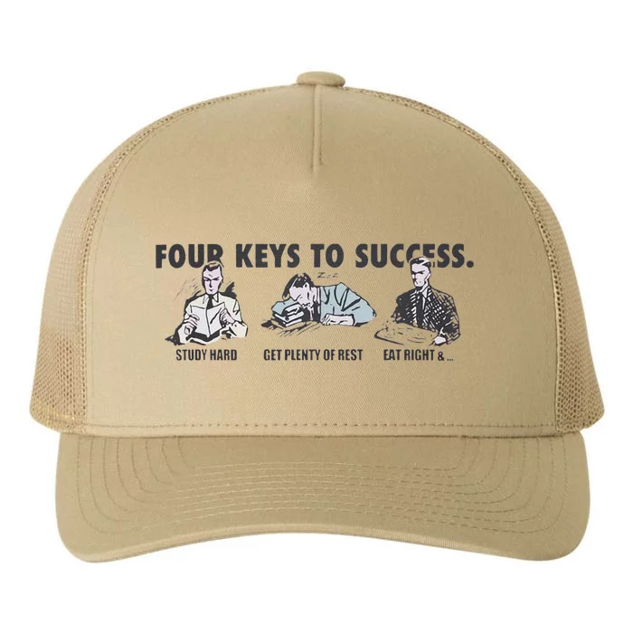 Four Keys To Success Yupoong Adult 5-Panel Trucker Hat