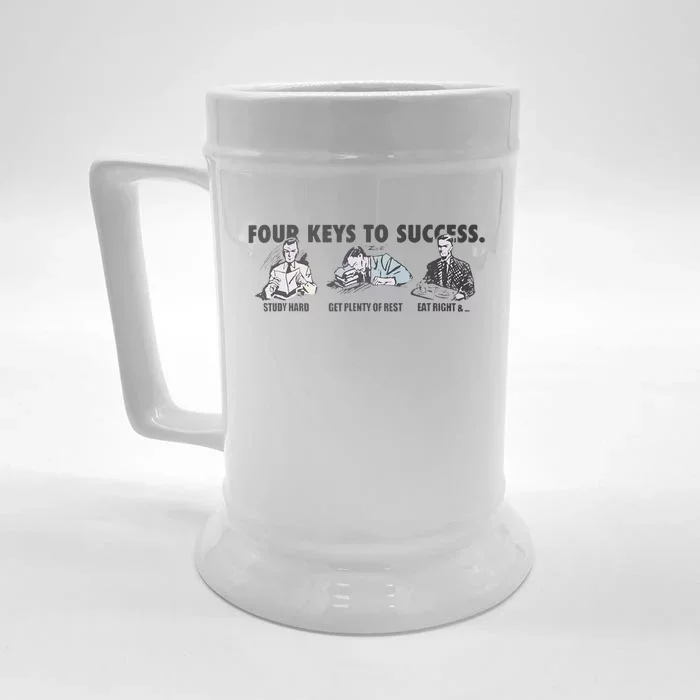 Four Keys To Success Front & Back Beer Stein