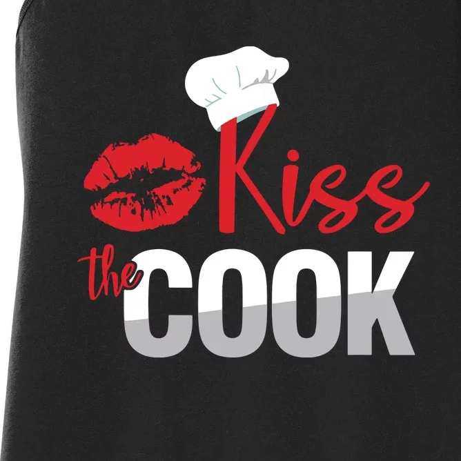 Funny Kiss The Culinary Chef Cook Baker Gift Women's Racerback Tank