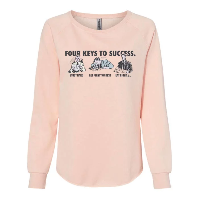 Four Keys To Success Womens California Wash Sweatshirt