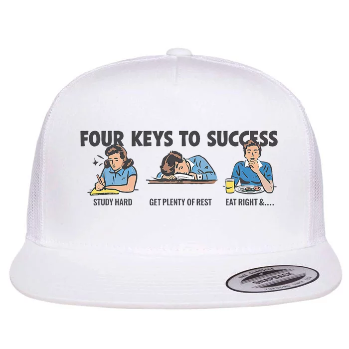 Four Keys To Success Flat Bill Trucker Hat