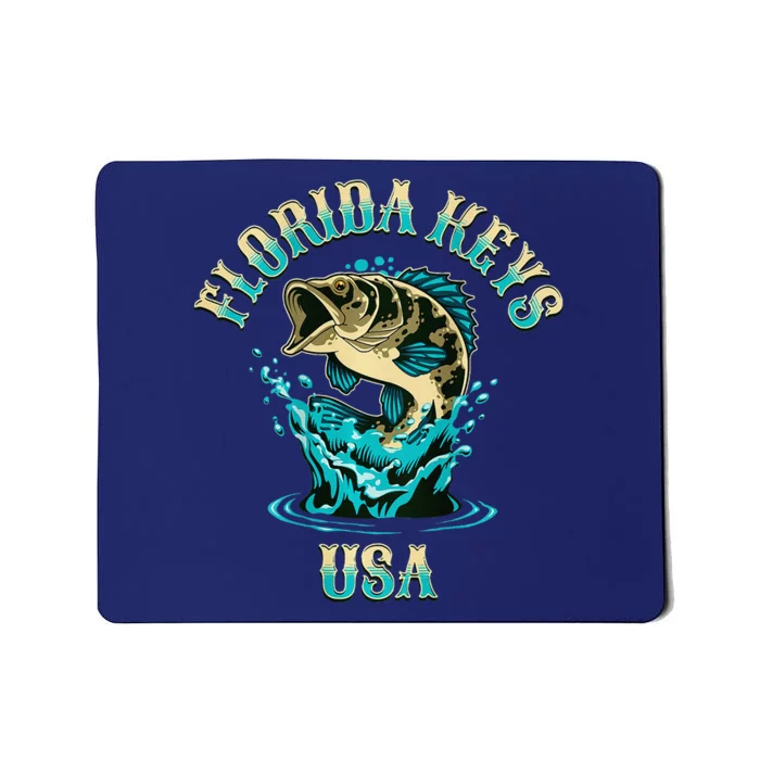 Florida Keys Usa Fishing Design On Front And Back Mousepad