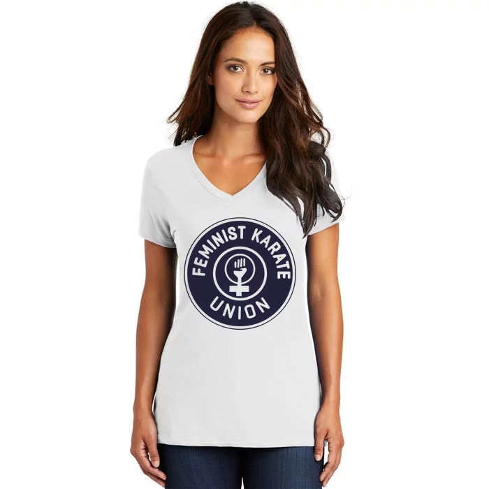 Feminist Karate Union Women's V-Neck T-Shirt