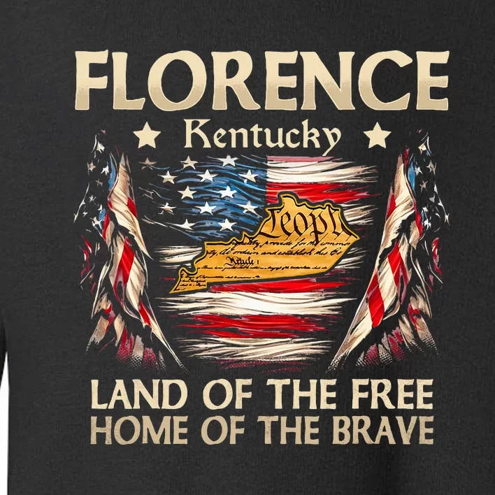 Florence Kentucky Usa Flag 4th Of July Toddler Sweatshirt