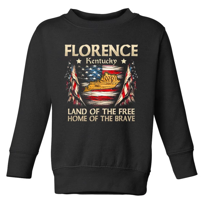 Florence Kentucky Usa Flag 4th Of July Toddler Sweatshirt