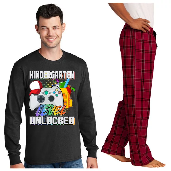 Funny Kindergarten Unlocked Video Gamer Long Sleeve Pajama Set