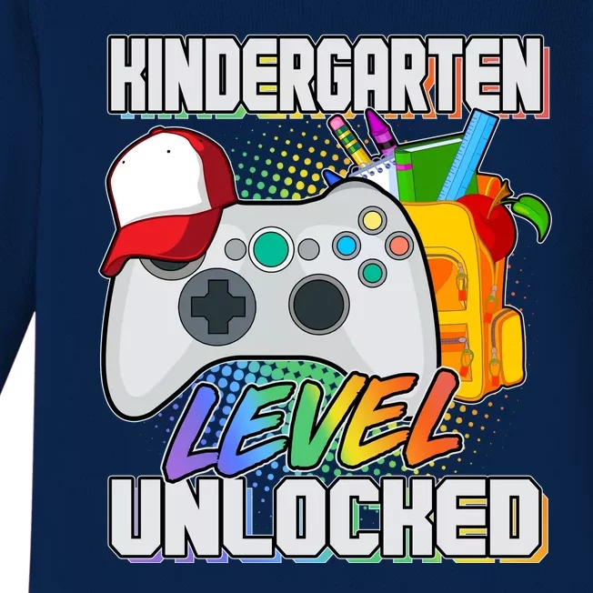 Funny Kindergarten Unlocked Video Gamer Baby Long Sleeve Bodysuit