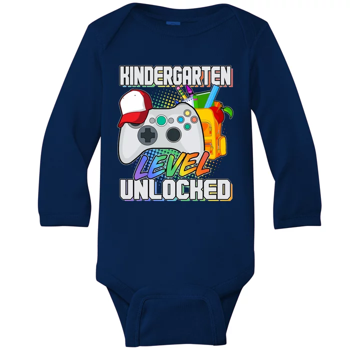 Funny Kindergarten Unlocked Video Gamer Baby Long Sleeve Bodysuit