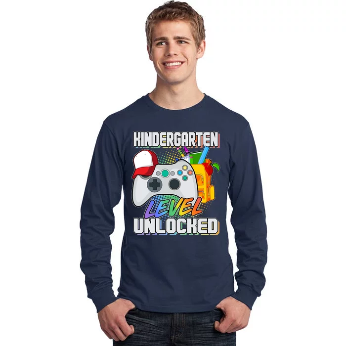 Funny Kindergarten Unlocked Video Gamer Tall Long Sleeve T-Shirt