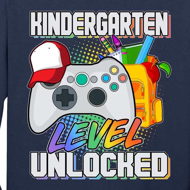 Funny Kindergarten Unlocked Video Gamer Tall Long Sleeve T-Shirt