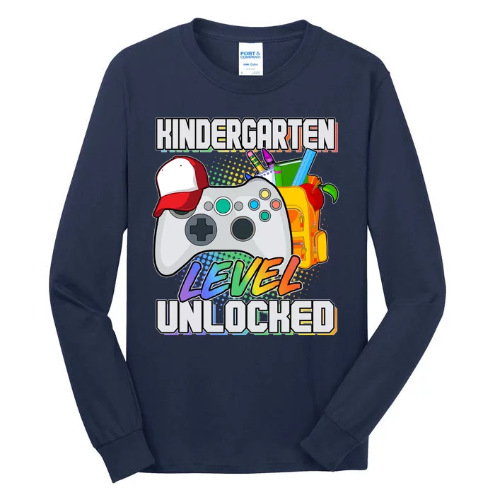 Funny Kindergarten Unlocked Video Gamer Tall Long Sleeve T-Shirt