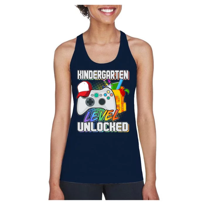 Funny Kindergarten Unlocked Video Gamer Women's Racerback Tank