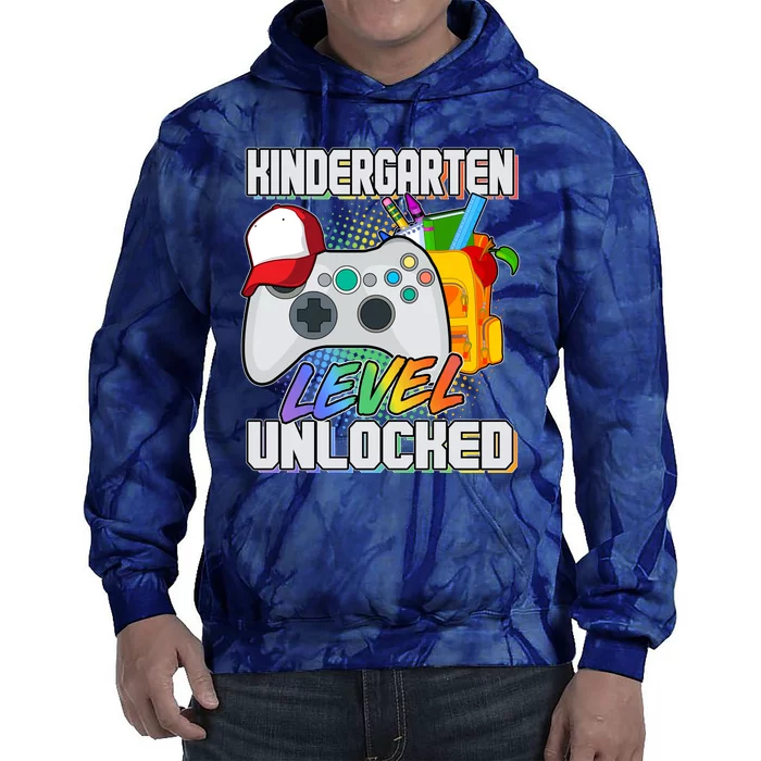 Funny Kindergarten Unlocked Video Gamer Tie Dye Hoodie