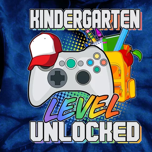 Funny Kindergarten Unlocked Video Gamer Tie Dye Hoodie