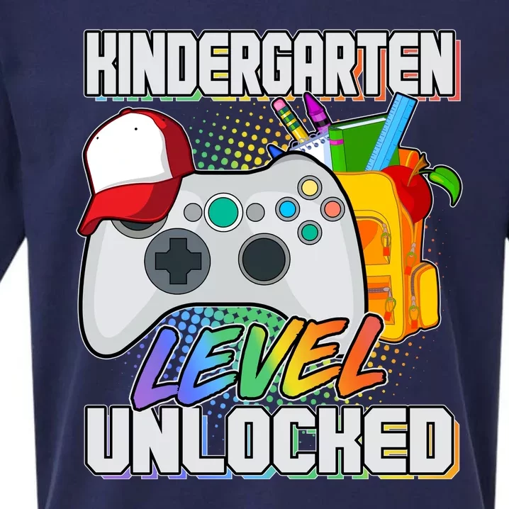 Funny Kindergarten Unlocked Video Gamer Sueded Cloud Jersey T-Shirt