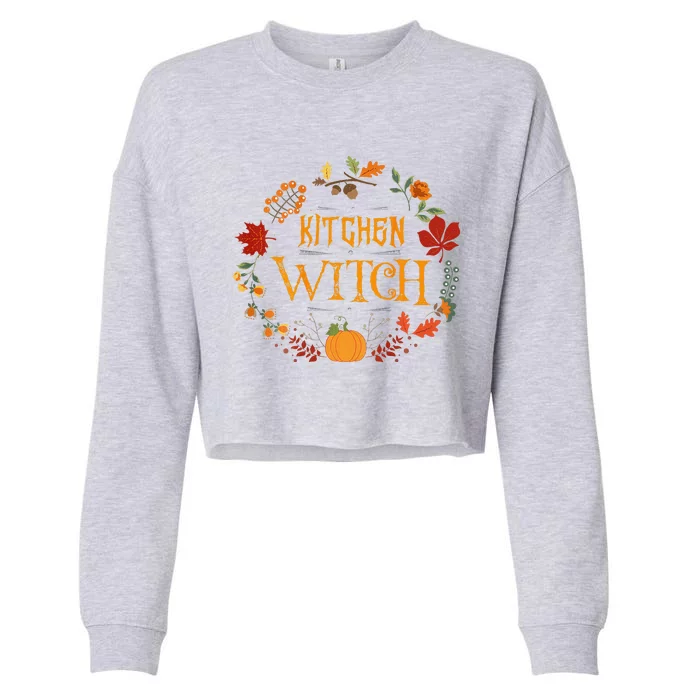 Fun Kitchen Witch Halloween Great Gift Idea Cropped Pullover Crew