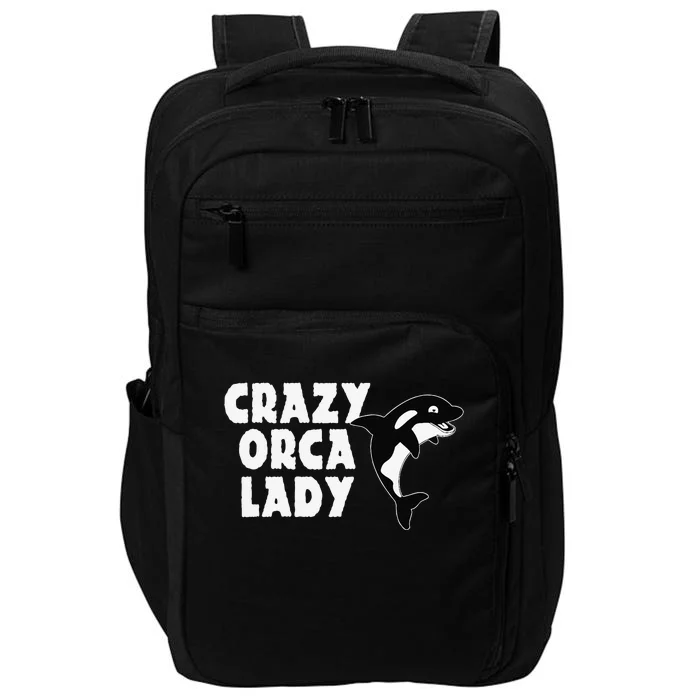 Funny Killer Whale Ladies Design Orcas Impact Tech Backpack