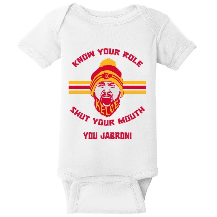 Funny Know Your Role And Shut Your Mouth Baby Bodysuit