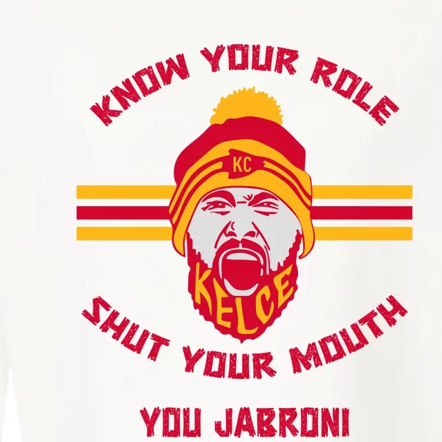 Funny Know Your Role And Shut Your Mouth Cropped Pullover Crew