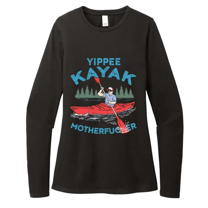 Funny Kayak Yippee Kayak Canoeist Kayaking Womens CVC Long Sleeve Shirt