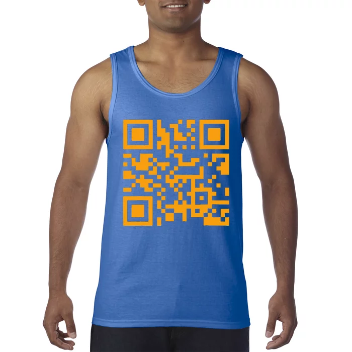 Fuc k You Q R Code Tank Top