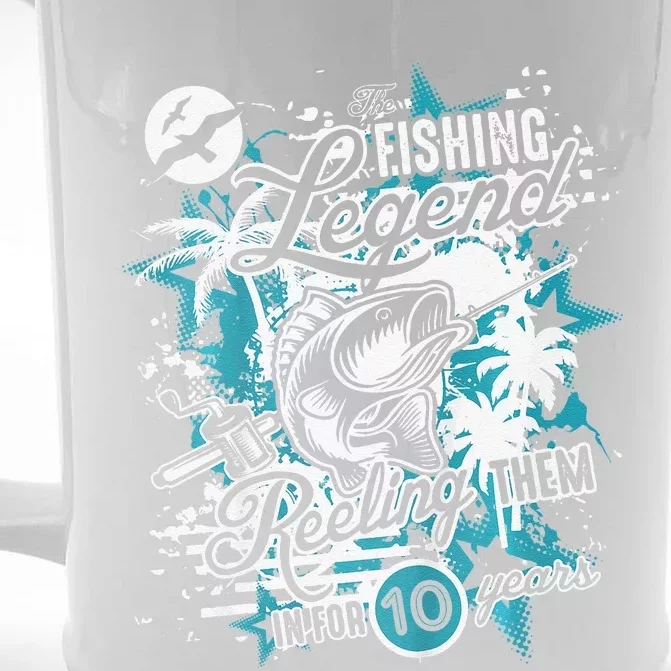 Fishing Legend 10th Birthday Fishing Front & Back Beer Stein