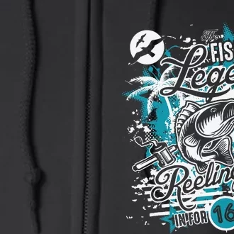 Fishing Legend 16th Birthday Fishing Full Zip Hoodie