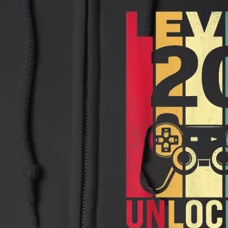 Funny Level 20 Unlocked Him m.e.n BDay Turning 20th Birthday Full Zip Hoodie