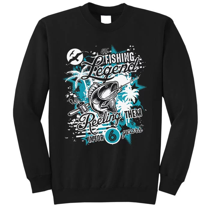 Fishing Legend 6th Birthday Fishing Sweatshirt