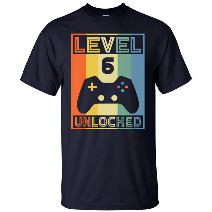 Funny Level 6 Unlocked Video Gamer 5th Birthday Gaming Gift Tall T-Shirt