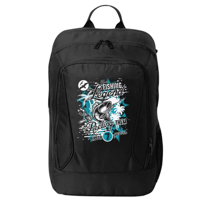 Fishing Legend 7th Birthday Fishing City Backpack